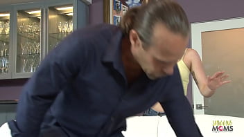 Old man receives a sensual massage and fucks a beautiful teen babe