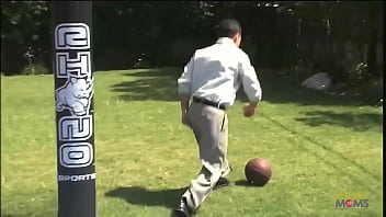 Ebony babe lets her tits out while playing basketball which leads to hardcore interracial sex