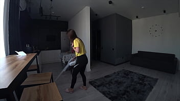 Real Treason. Wife Fucks In All The Holes Next Door Cleaning Place. While Husband Is At Work