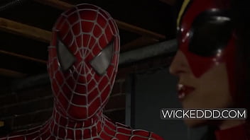 Busty Spiderwoman Hooks Up With Spiderman