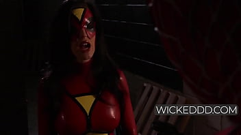 Busty Spiderwoman Hooks Up With Spiderman