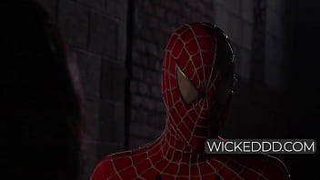 Busty Spiderwoman Hooks Up With Spiderman