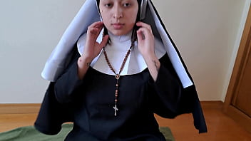 Sexy nun sins for the first time