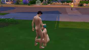SIMS 4 - CHICK GIVES HEAD IN PUBLIC AND GETS FUCKED ROUGH BY GUY