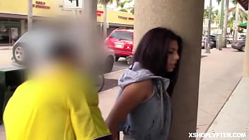 Officer Billy Boston and Officer Jack Vegas took turns fucking Haley Spades'_ tiny pussy and mouth over an office table