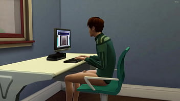 Japanese Stepmom catches her virgin stepson masturbating in front of the computer and helps him have sex for the first time in his life | Hot asian milf