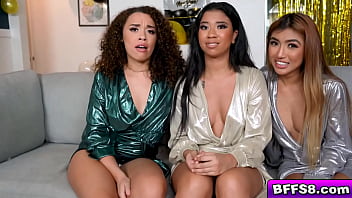 Three friends Clara Trinity Willow Ryder and Ameena Green accommodate one another and settle their resolutions in one go