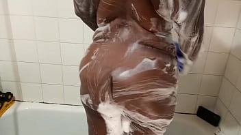 Solo Wet Shower Big Black Milf Ass enJoi Da Pussy Completely Wet