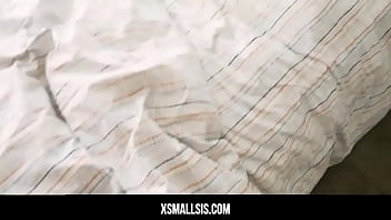 XSmallSis - Karlie Greys wide spread hairy pussy gets fuck