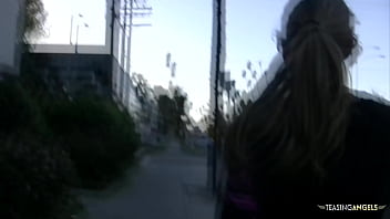 Blonde sweetie gets her wet pussy smashed in the bathroom