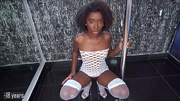 Ebony Brazilian teen, Lorena Green, gets fucked by big cocks (Double penetration, anal, ATM, bubble ass) OB109