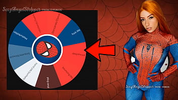Mary Jane from spider man cosplay feat the wheel of sex game blowjob big tits bouncng and buttplug TRY NOT TO CUM
