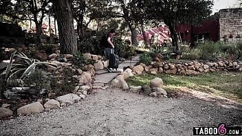 Caring MILF stepmom Reagan Foxx took care of her clumsy 18 year old stepson