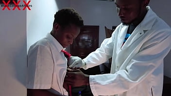 Biology teacher uses his huge black dick to educate the 18yo college girl  how hard a pussy should be fucked during a special creampie experiment class