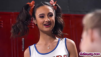 Clash of cheerleaders Coco Lovecock and Eliza Ibarra! These girls hate each other but they are still attracted to each other and end up having energetic sex!