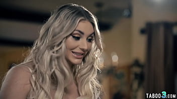 Nasty big boobed blondie Kayley Gunner taking care her BFFs lovers big cock