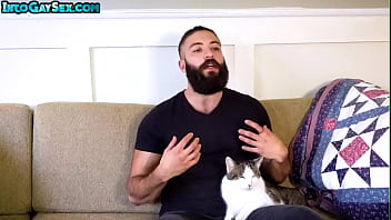 MTF hairy pussyboy fucked by bear BF after pussylicking