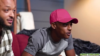 Dillion Diaz and stepson TY Santana having an intense anal sex over the couch