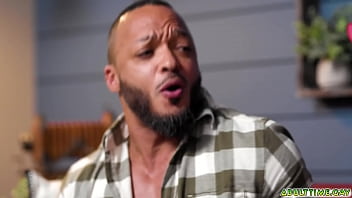 Dillion Diaz and stepson TY Santana having an intense anal sex over the couch