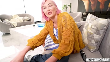 Adira Allure help Allen Swift jerking off on his raging cock