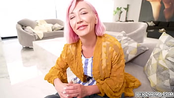 Adira Allure help Allen Swift jerking off on his raging cock