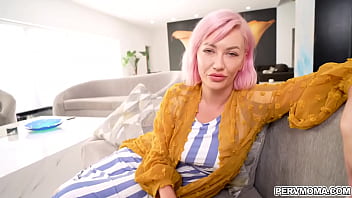 Adira Allure help Allen Swift jerking off on his raging cock