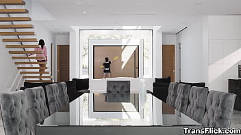 Tranny Ember Fiera fucks her maid Spencer Bradley! I would say my favourite part was when Spencer Bradley&#039_s pussy was getting cleaned, and how her eyes just roll back!