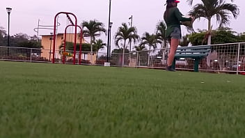 tik toker goes to exercise outdoors, meets a stranger and they end up in bed.