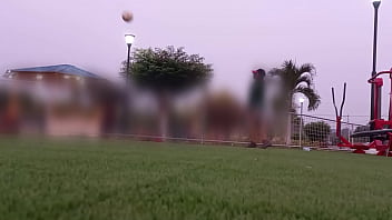 tik toker goes to exercise outdoors, meets a stranger and they end up in bed.