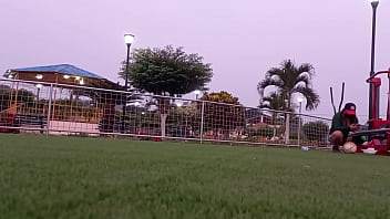 tik toker goes to exercise outdoors, meets a stranger and they end up in bed.