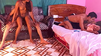 Big Natural Tits Girls Fucked and get Cum on her Pussys Two guys and two girls, Bengali xxx porn foursome