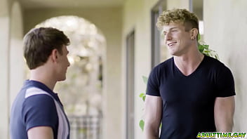 Wow, I (Max Lorde) am really lucky that I moved to a new town! Turned out my neighbor Eric Charming - an adorable redhead freckled cutie pie, was just as lonely and horny as me!