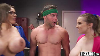 Physical therapy is kinky but big cock client really liked it by two teens Amber Alena and sexy Codi Vore