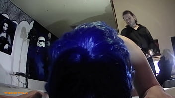 Sub slut painfully moaning from belt spanking HD