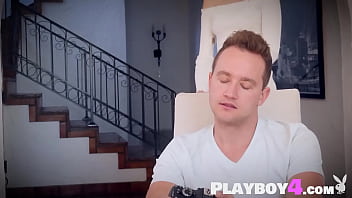 Sexy small tits teen photo model Lena Anderson sucking photographers dick