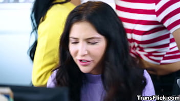 An intern Jane Wilde starts her first day at an office and is shocked to learn that everybody (Emma Rose, Ember Snow, Kira Noir, Ariel Demure, Korra Del Rio, Jewelz Blu, and Jade Venus) is fucking behind closed doors!