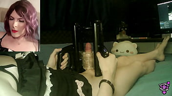 Quickshot Launch Machine Milks Sticky Load Out Jessica Bloom&#039_s Big Trans Cock