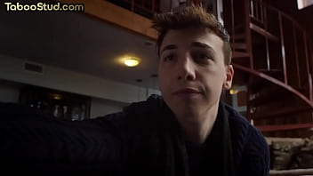 Twink stepbrother assrimmed and barebacked by stepbro stud