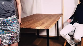 Bull Cum All Over Wifes Pussy - Husband Sitting in Front of Them