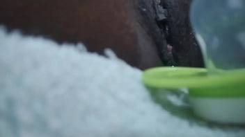 Cyndy Blackslave - Playing with a pacifier until squirting