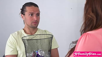 Huge boobs MILF stepmom Natasha Nice made stepson stepdad for a day