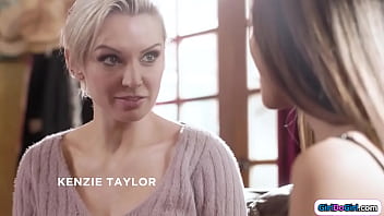 Asian stepdaughter licks stepmom on bday