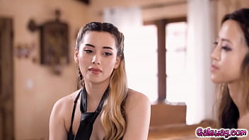 Two ladies Aria Lee and Alexia Anders erupt into a chaotic scuffle but ends up getting intimate with each other