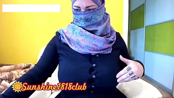 Muslim hijab big tits babe on webcam recorded show October 23rd