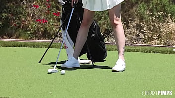 All Natural Big Tits Blonde Skye Blue Goes Golfing and Fucks Herself Silly with a Dildo