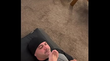 Foot worship domination with a straight alpha.