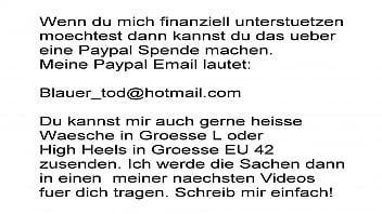 TV-Nutte-Spermageil - Meiner Frau die Per&uuml_cke geklaut Nylons, Lila Mini, Lila Stilettos