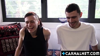 Anorectic amateur Aussie guys Angelo and Jamie J compare their impressive endowments and swordfight before sucking each other'_s cocks!