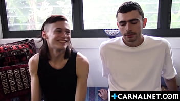 Anorectic amateur Aussie guys Angelo and Jamie J compare their impressive endowments and swordfight before sucking each other&#039_s cocks!