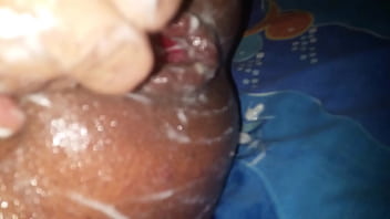Self Anal fisting huge gapes anal creampie